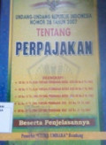 Undang-undang republik indonesia nomor 28 tahun 2007 tentang perpajakan